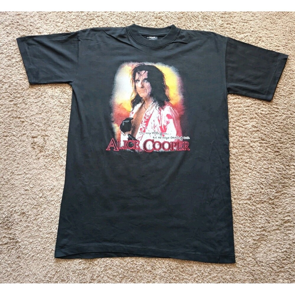 Alice Cooper T-Shirt Men's Size 2XL Graphic Print Black Shirt